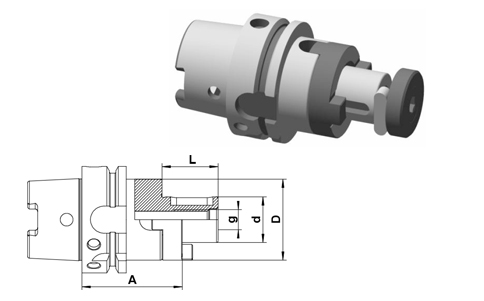 Combi shell mill adaptor (DIN 6358)
