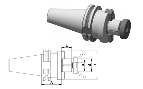 FACE MILL HOLDER FOR CUTTERS WITH DRIVING SLOT  (D