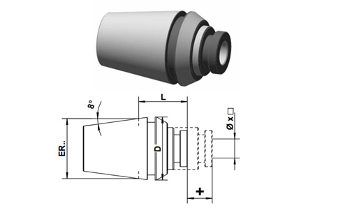 Gewindebohrzangen ER (ESX)  �hnl. DIN6499