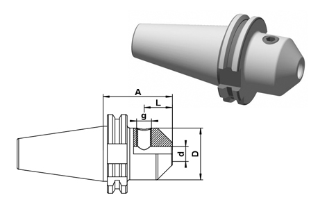 SUPORTE FRESAS WELDON DIN 1835-B